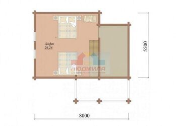Модель SCL-021 план мансардного этажа